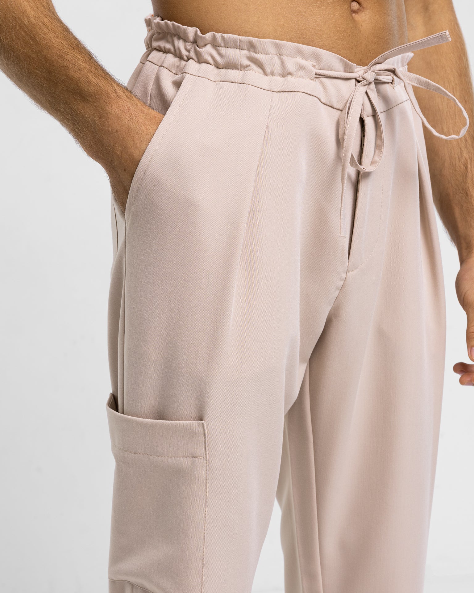 Męskie spodnie medyczne | Classic Fit - Nude