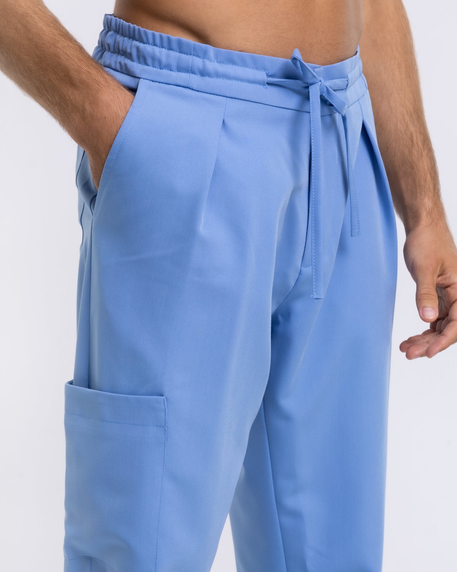 Męskie spodnie medyczne | Classic Fit - Blue Sky