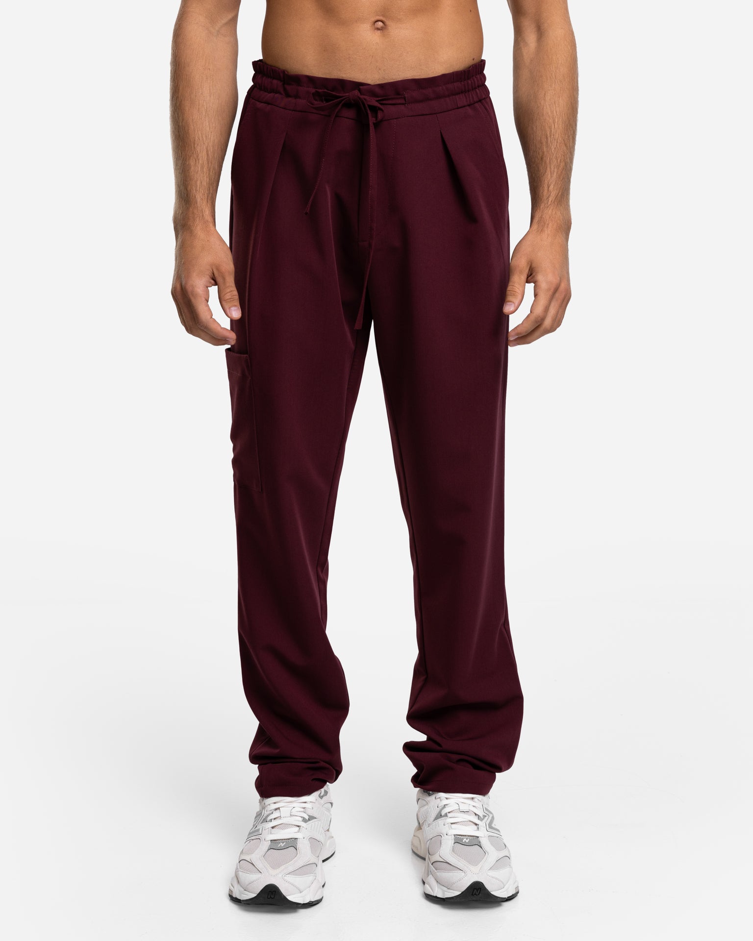 Męskie spodnie medyczne | Classic Fit - Burgundy