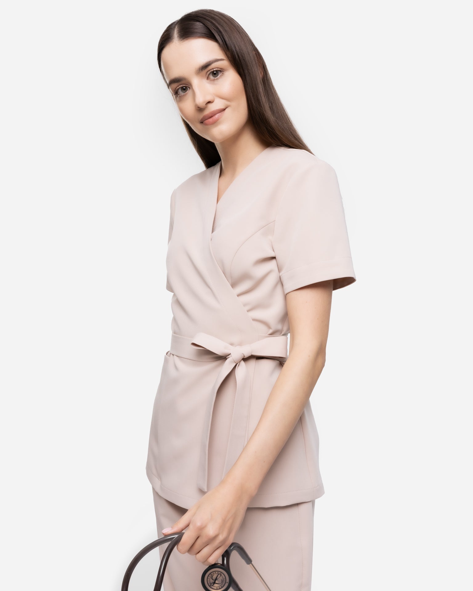 Tunika Medyczna Ella - Nude