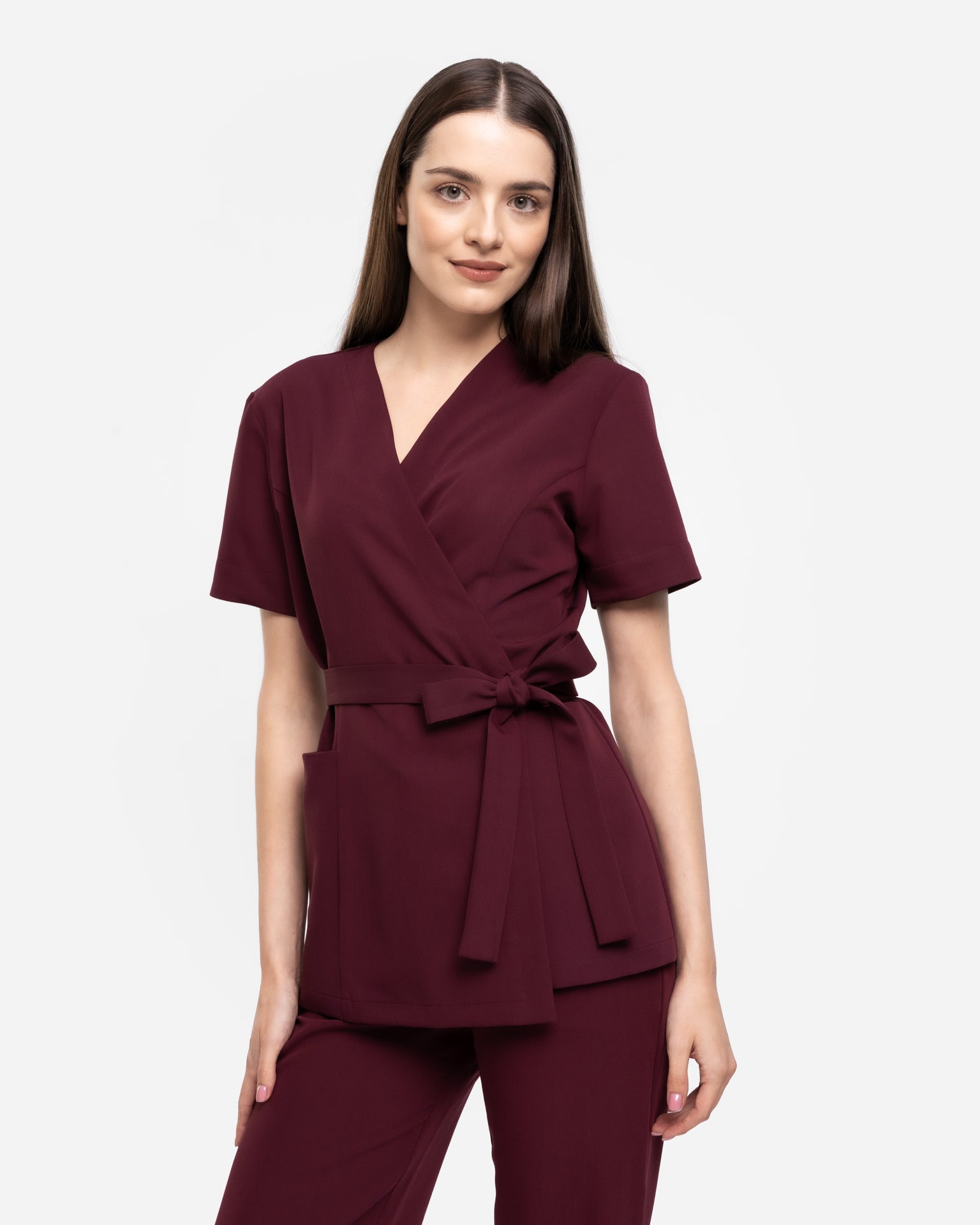 Tunika Medyczna Ella - Burgundy
