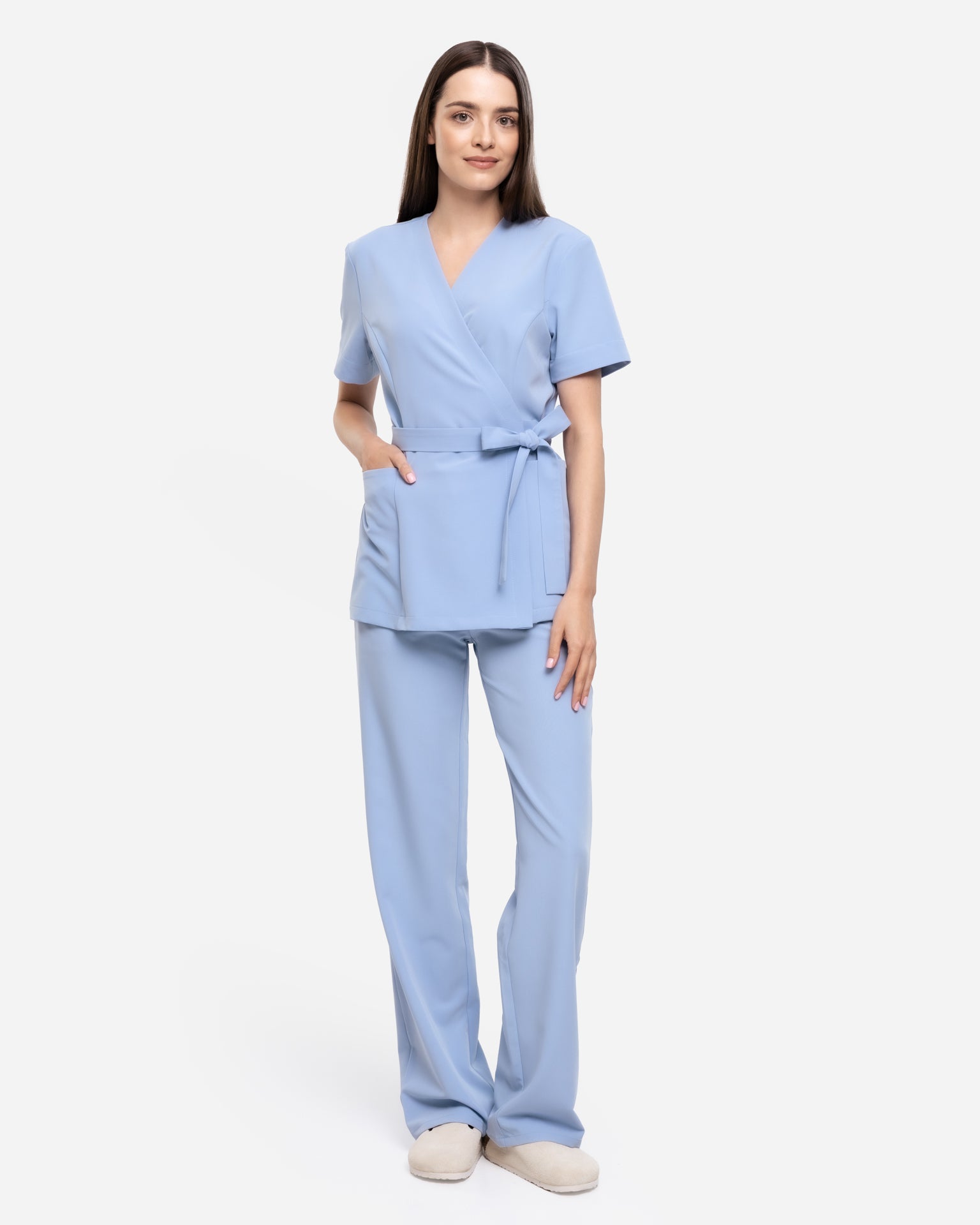 Tunika Medyczna Ella - Baby Blue