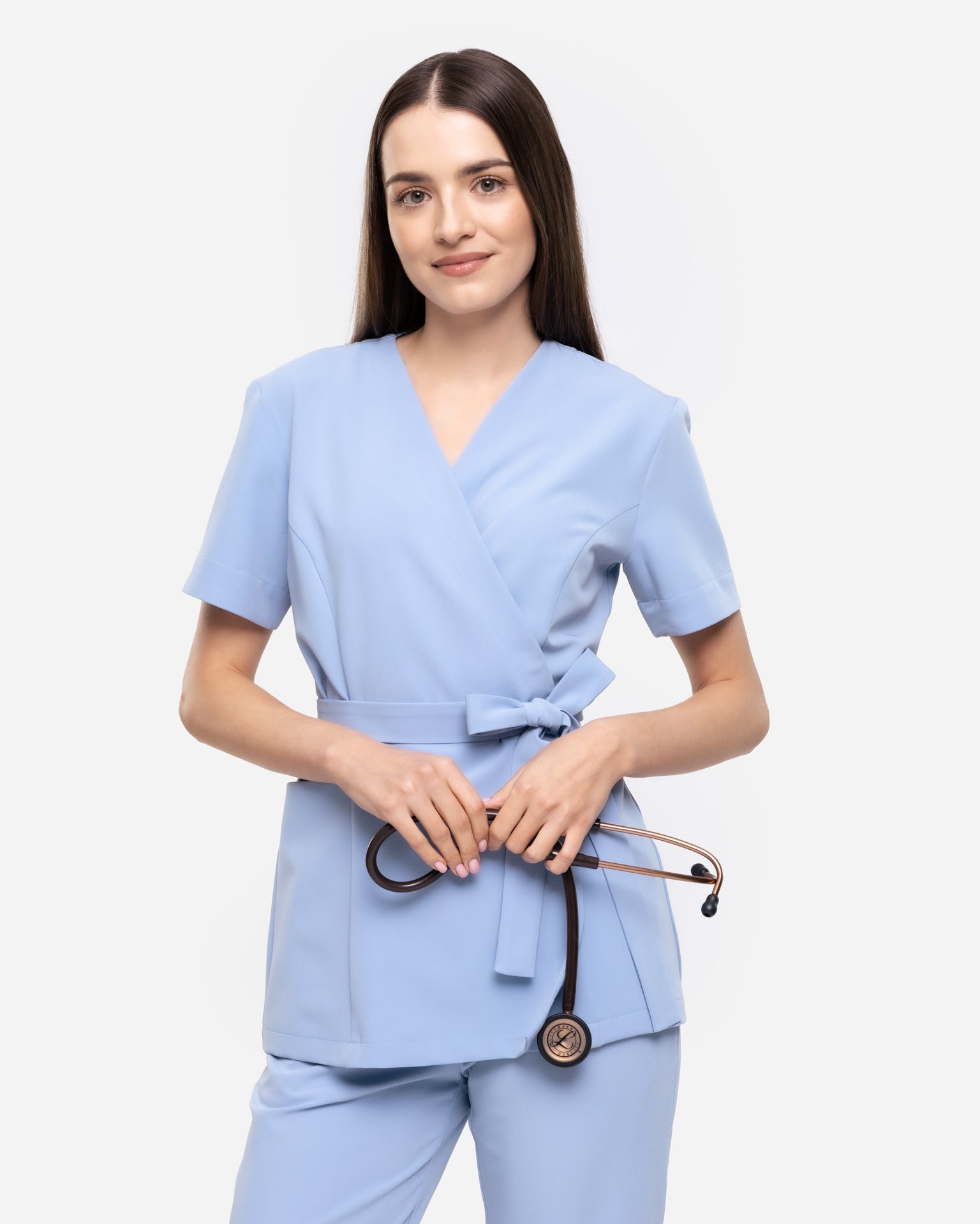Tunika Medyczna Ella - Baby Blue