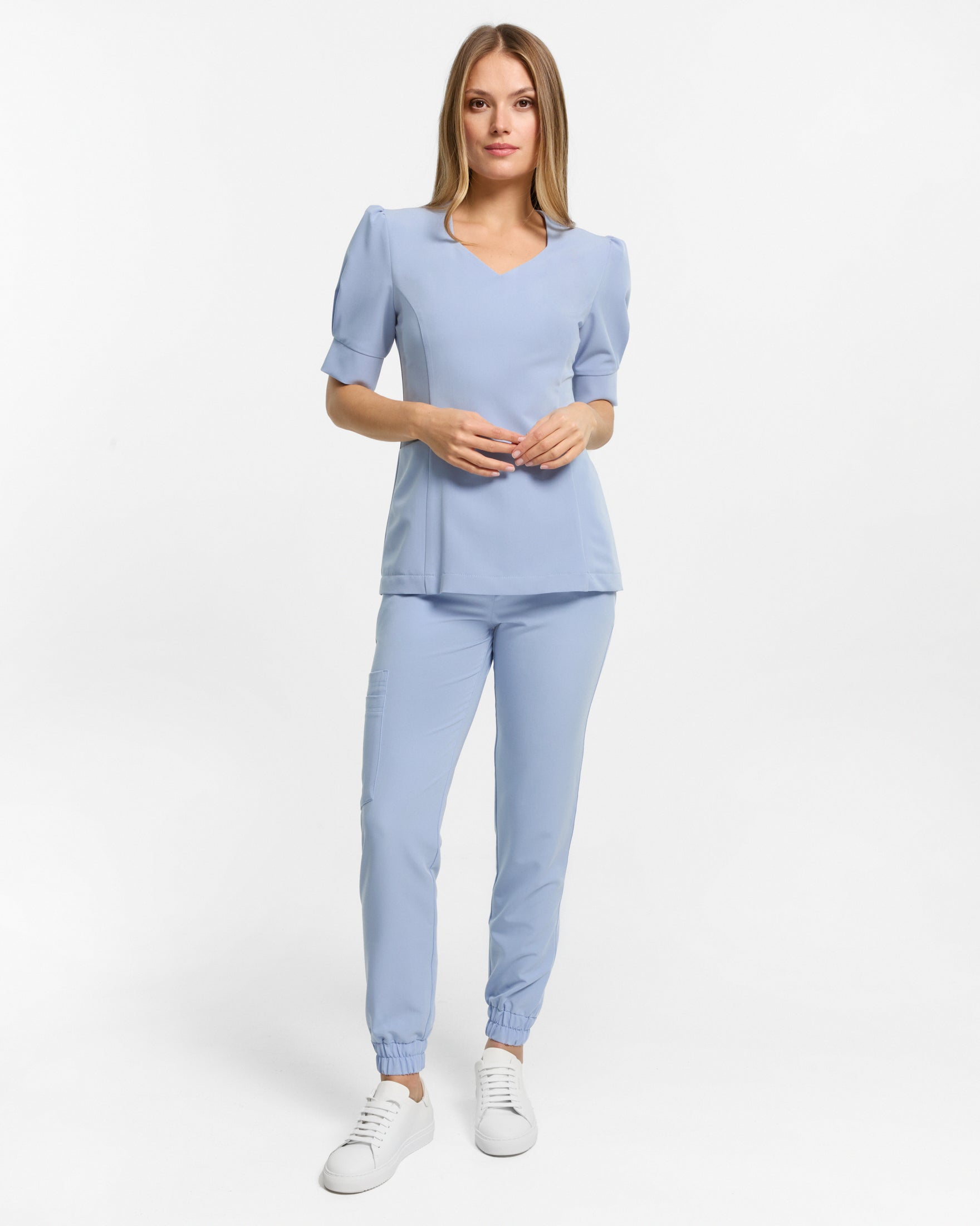 Charlotte Scrub Top - Baby Blue