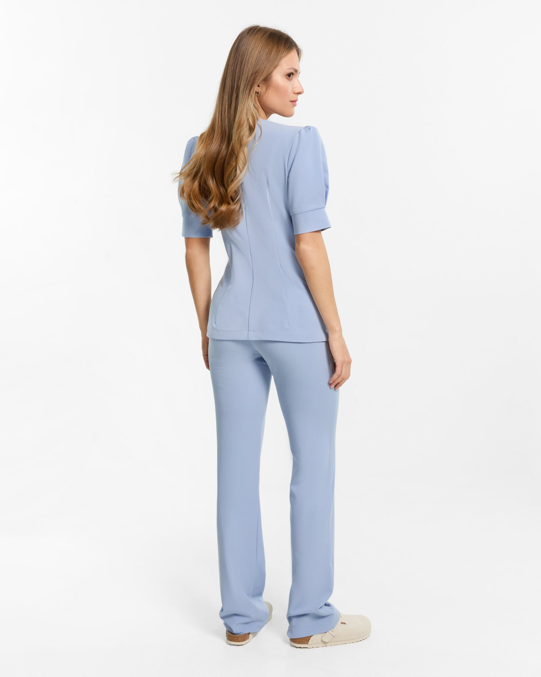 Charlotte Scrub Top - Baby Blue