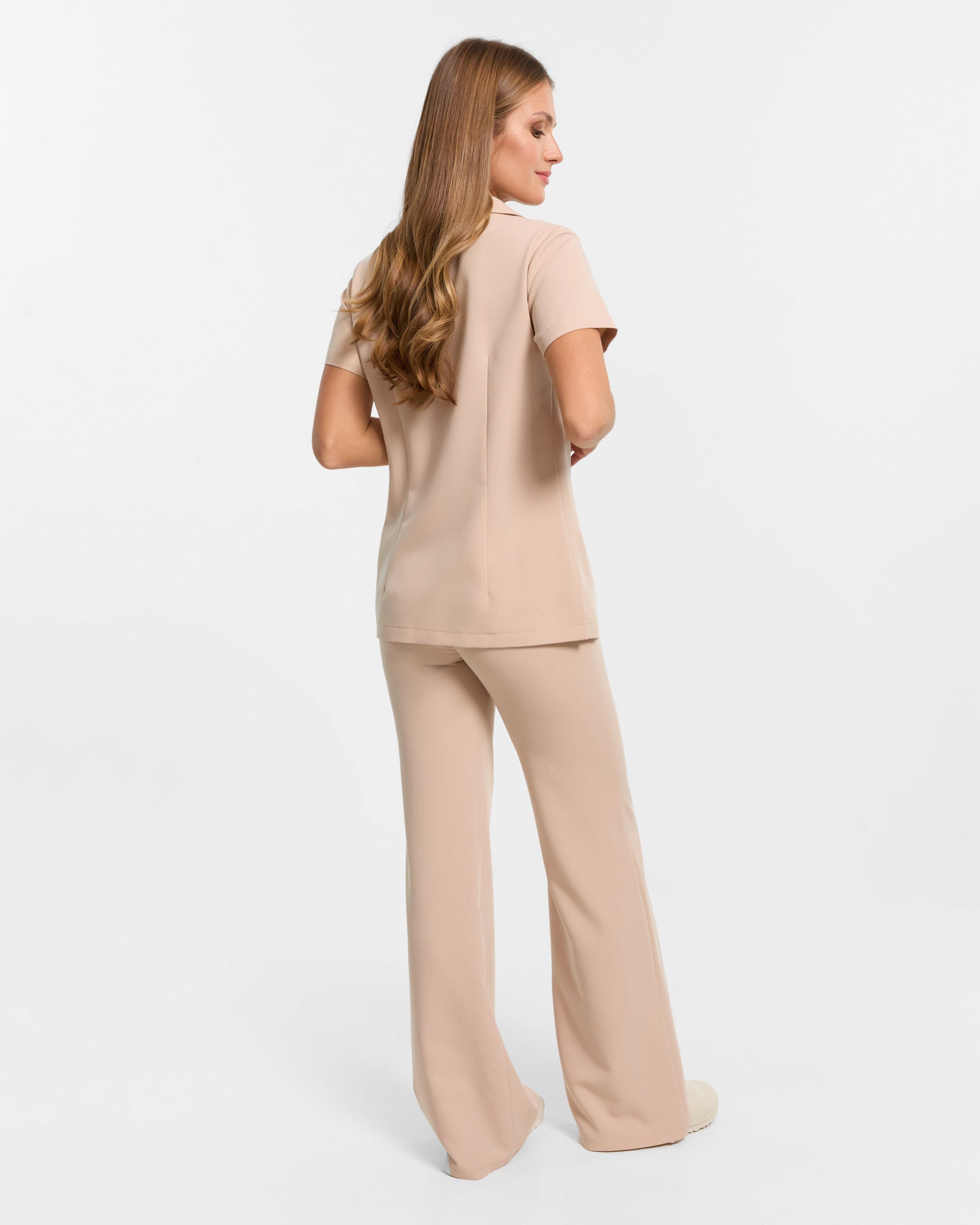 Samantha Scrub Top – Nude
