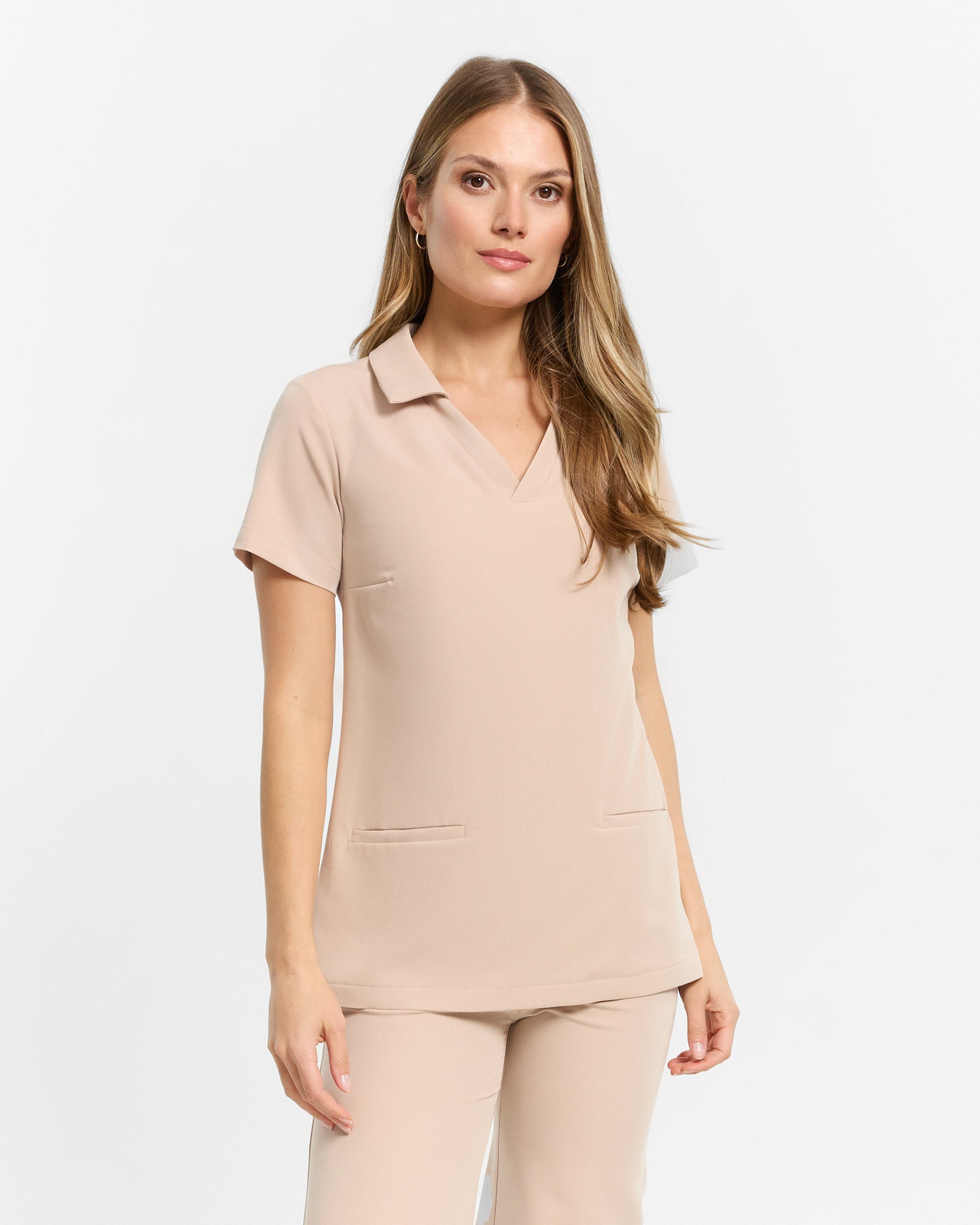 Samantha Scrub Top – Nude