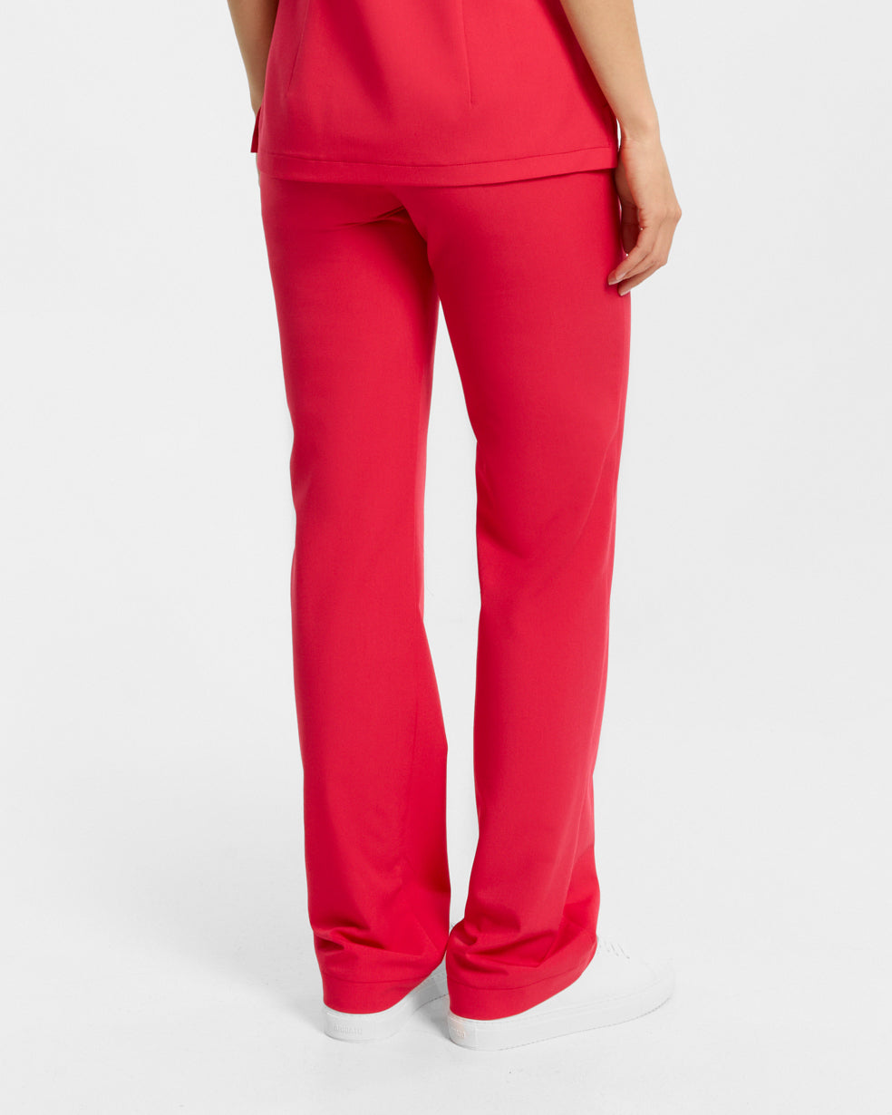 Scrub-Hose mit weitem Bein – Himbeere