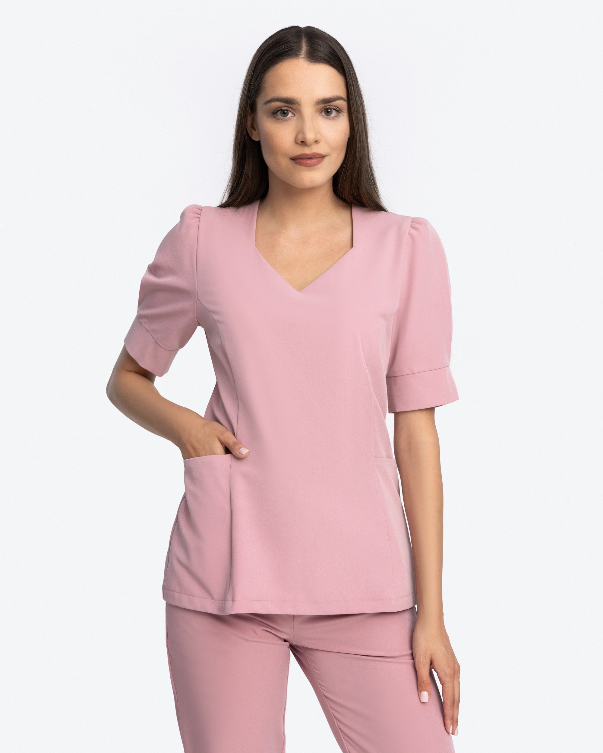 Charlotte Scrub Top – Ballerina Pink