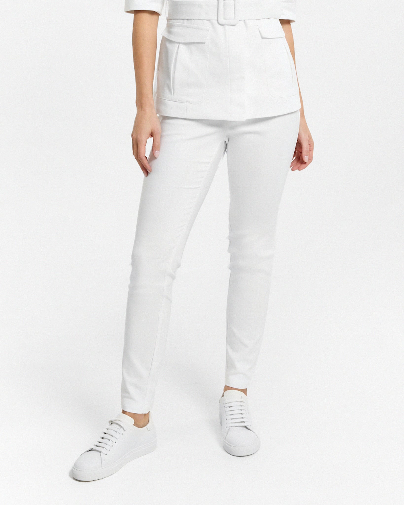Spodnie Premium Cygaretki - White