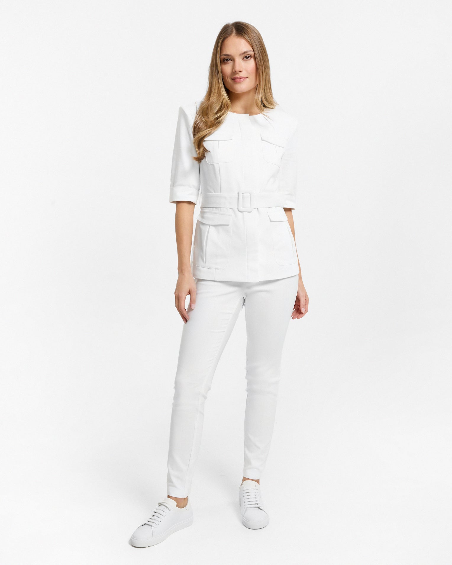 Spodnie Premium Cygaretki - White
