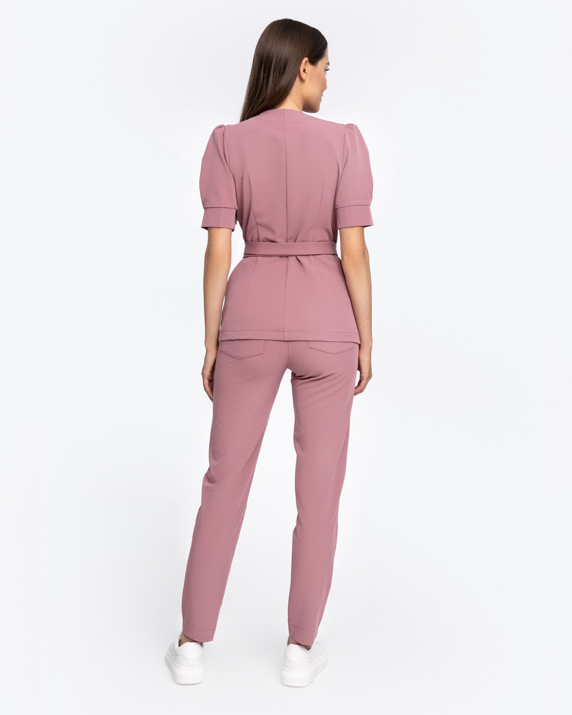 Tunika Medyczna Kopertowa - Ballerina Pink