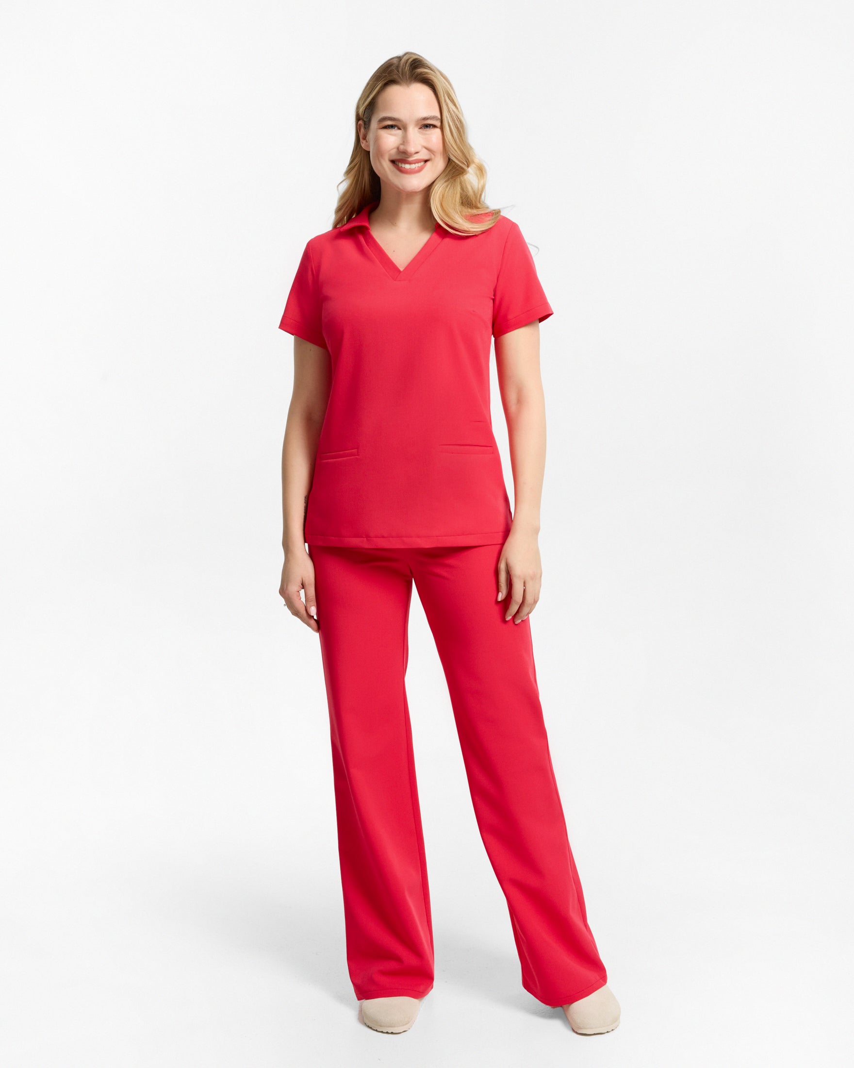 Samantha Scrub Top – Himbeere