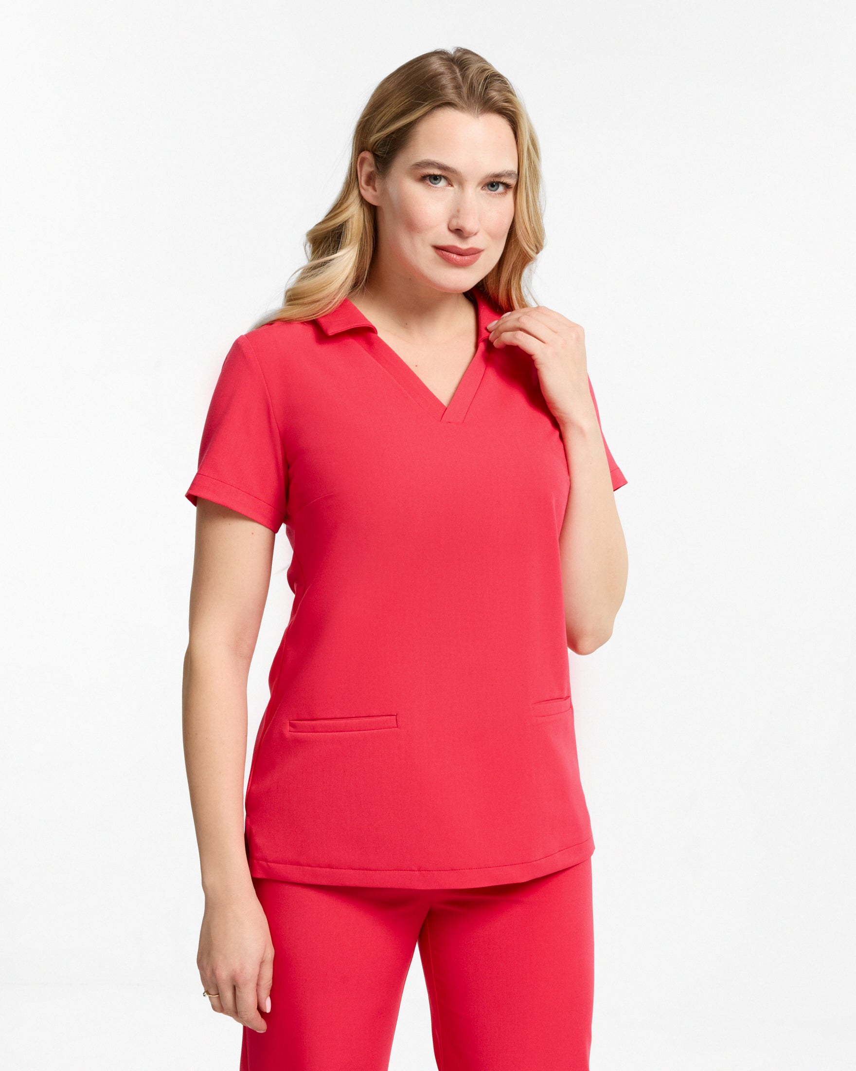 Samantha Scrub Top – Himbeere