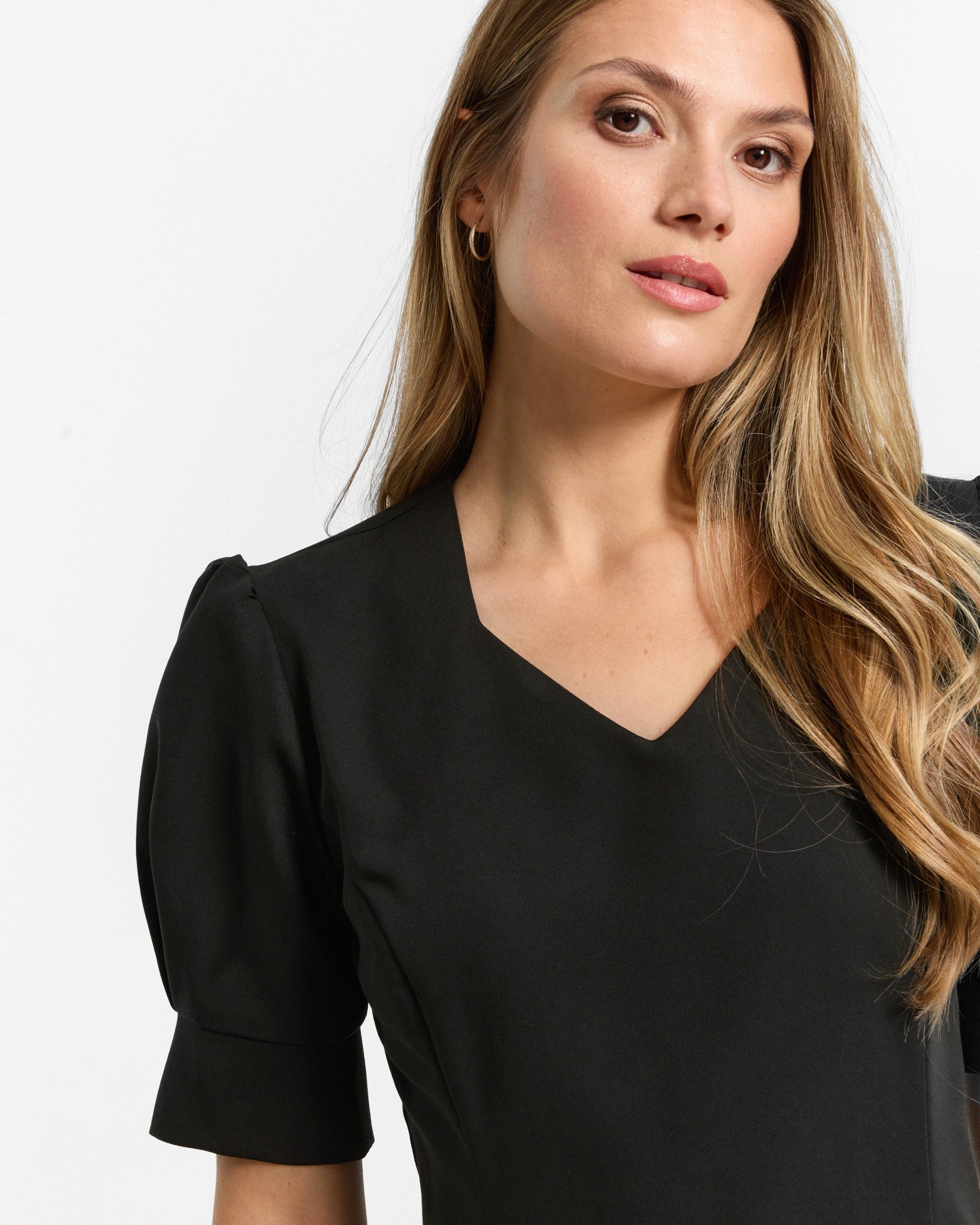 Charlotte Scrub Top - Piano Black