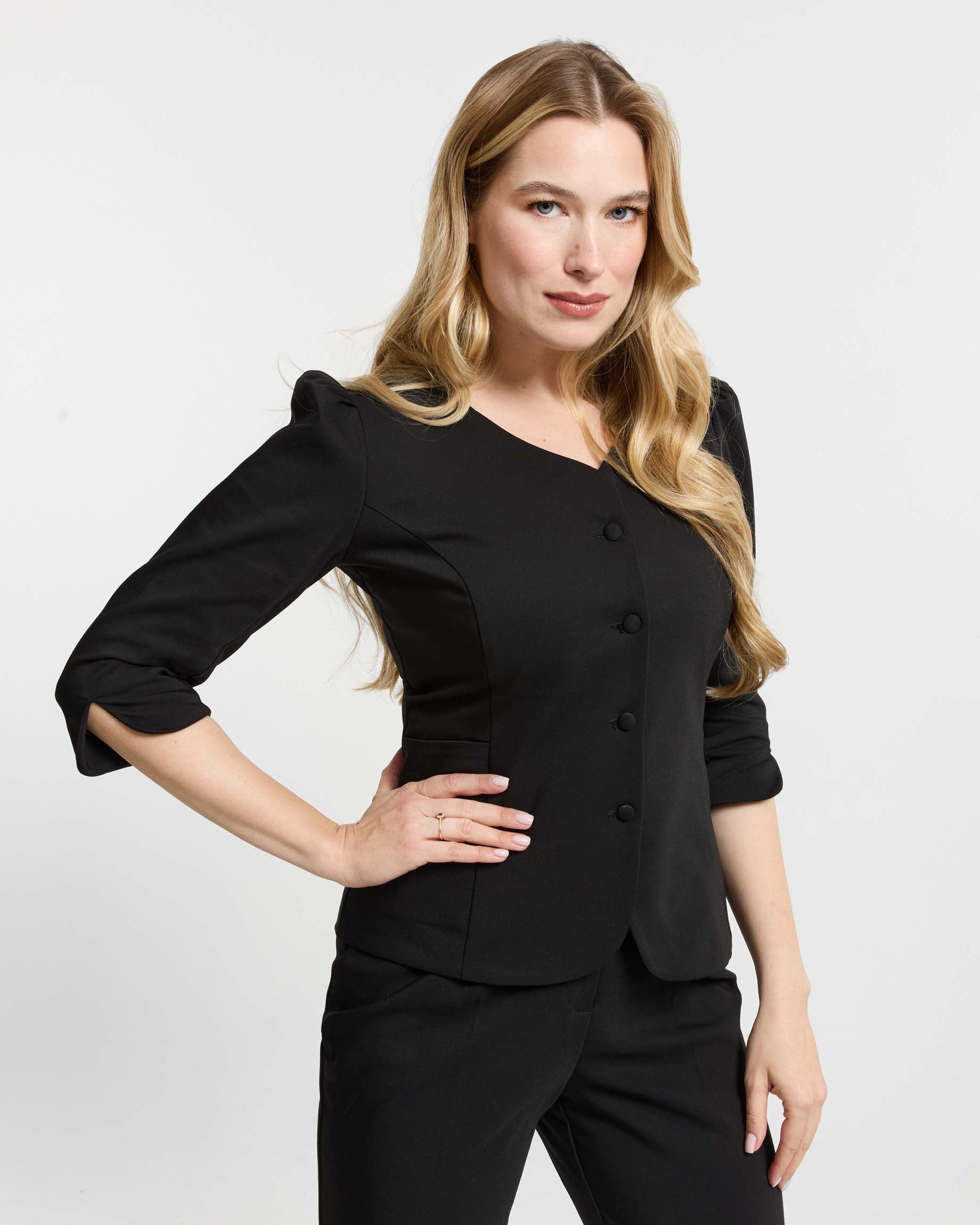 Medizinische Jacke Vivienne– Schwarz