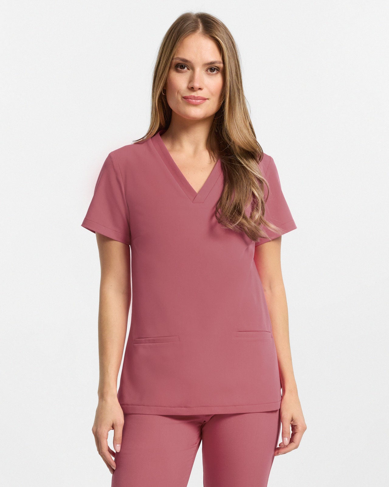 Bluzka Medyczna Basic - Dusty Rose