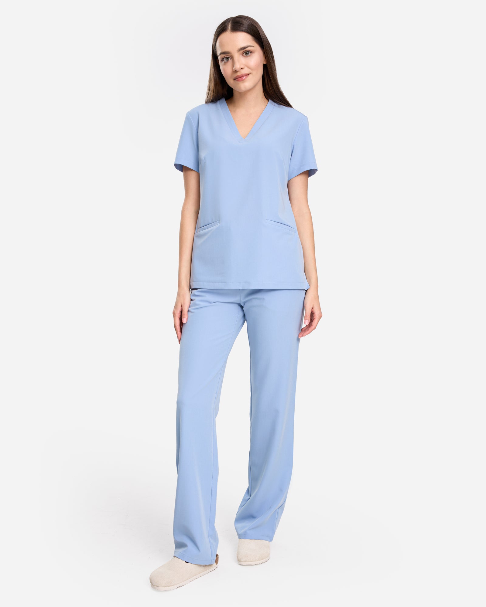 Bluzka Medyczna Basic -  Baby Blue