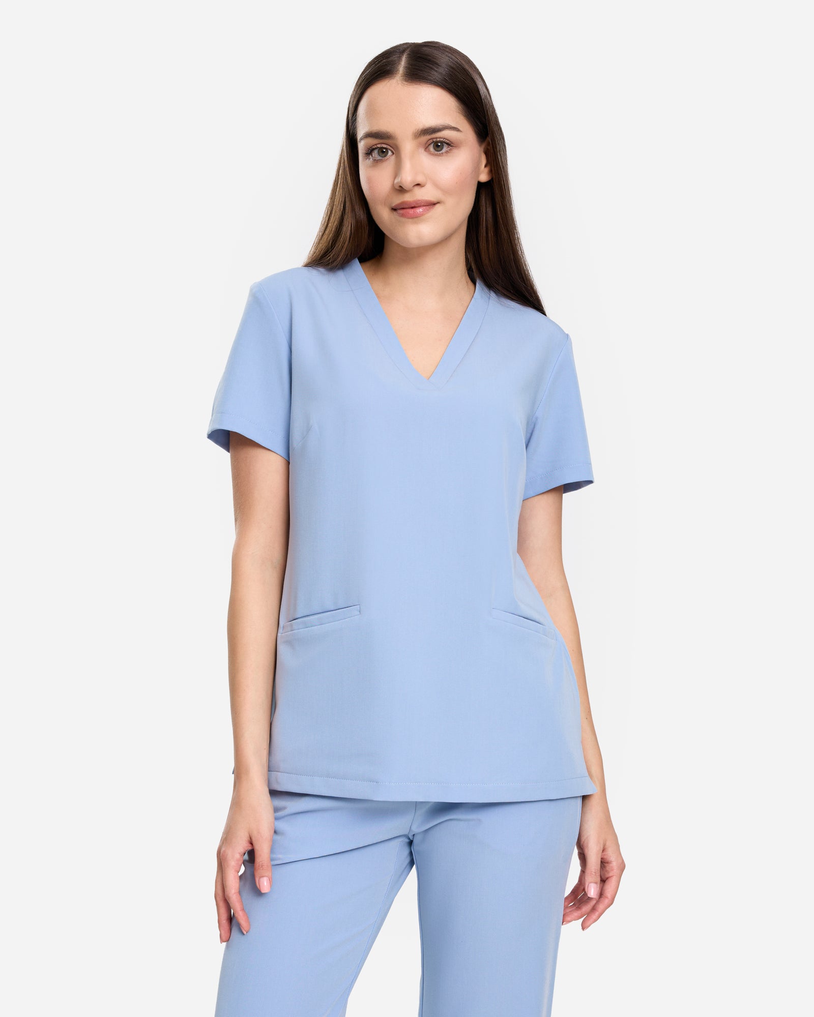 Bluzka Medyczna Basic -  Baby Blue