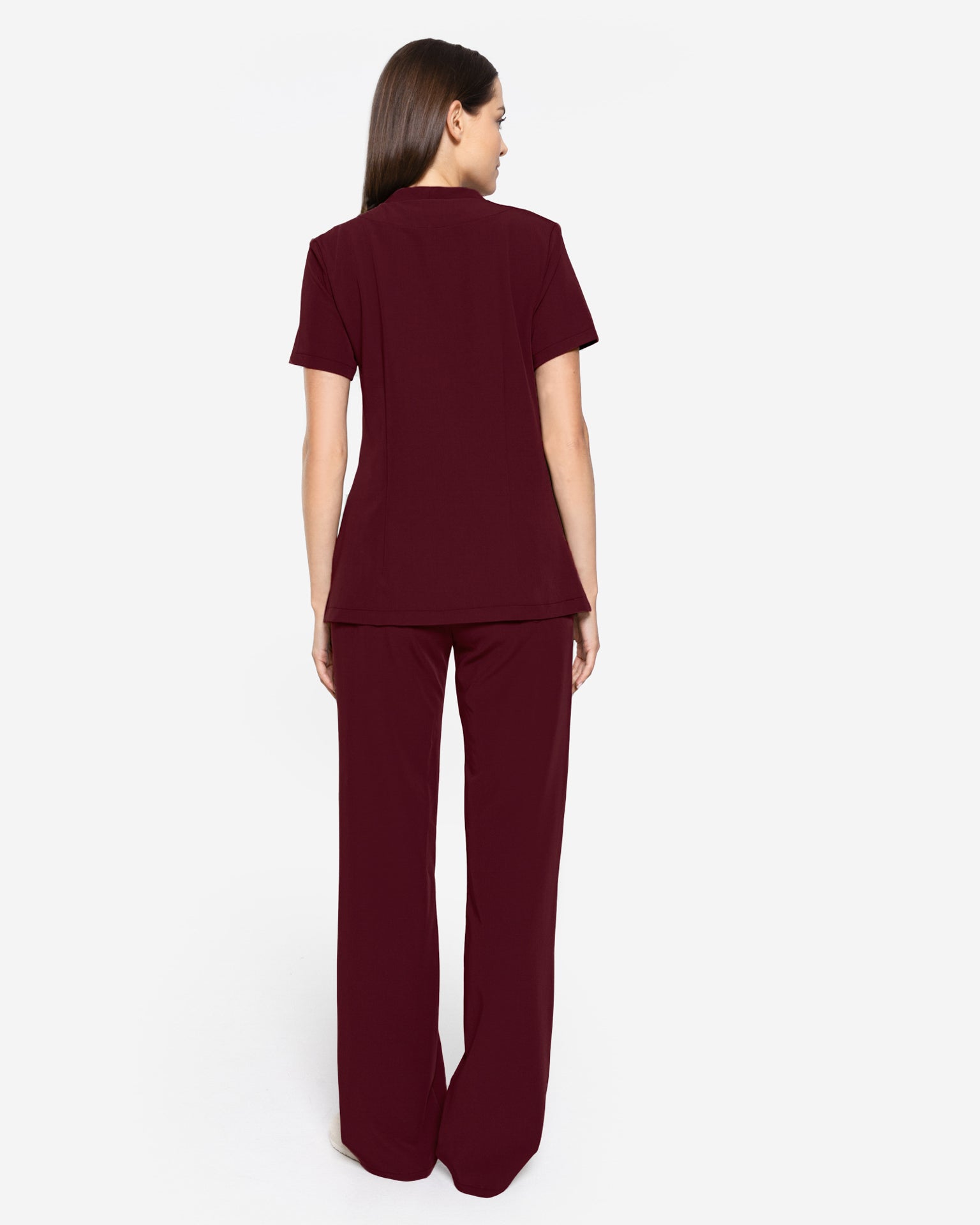 Bluzka Medyczna Basic -  Burgundy