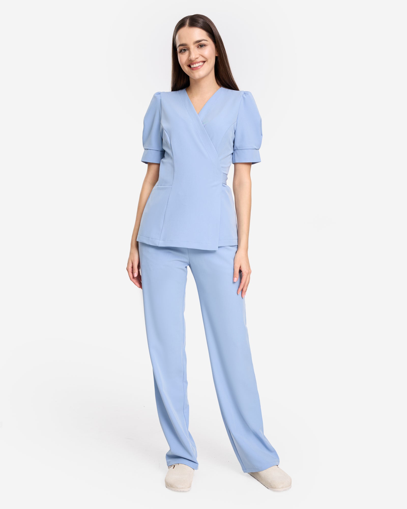 Medizinische Umschlagtunika – Ballerina Pink