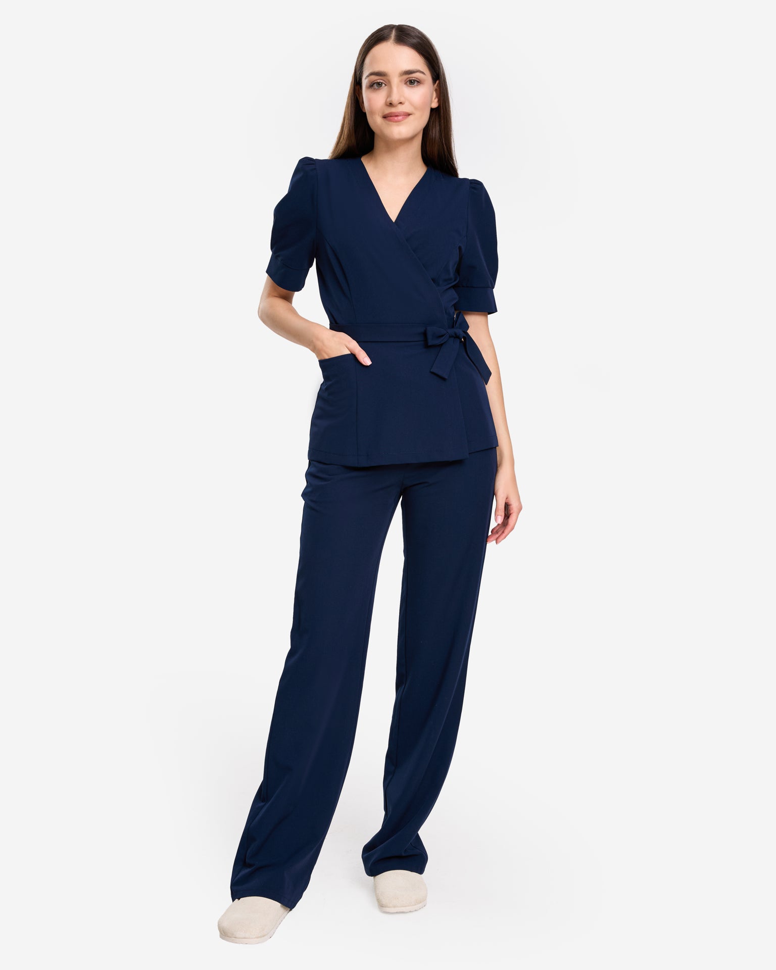 Medizinische Umschlagtunika – Ballerina Pink