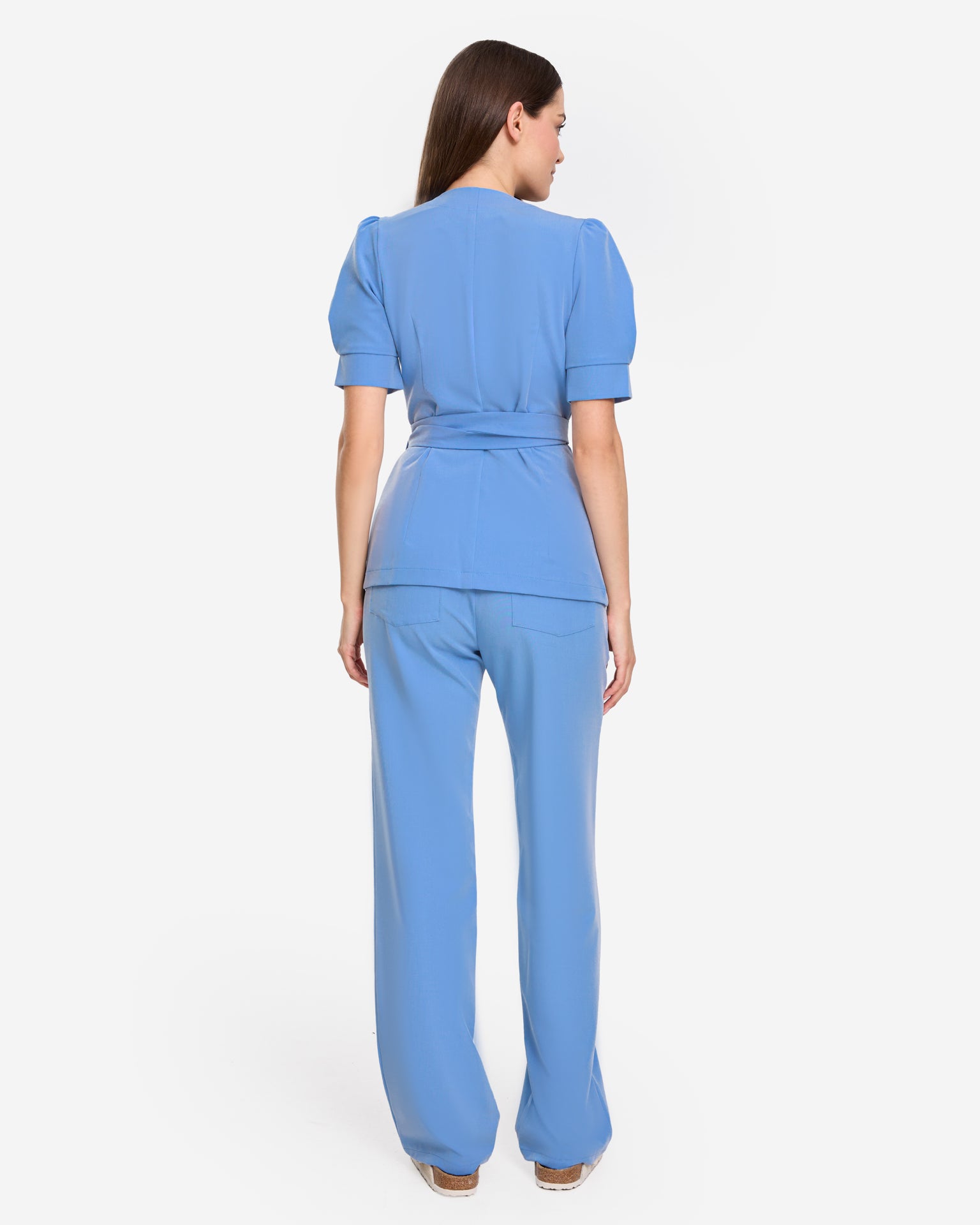 Tunika Medyczna Kopertowa - Blue Sky