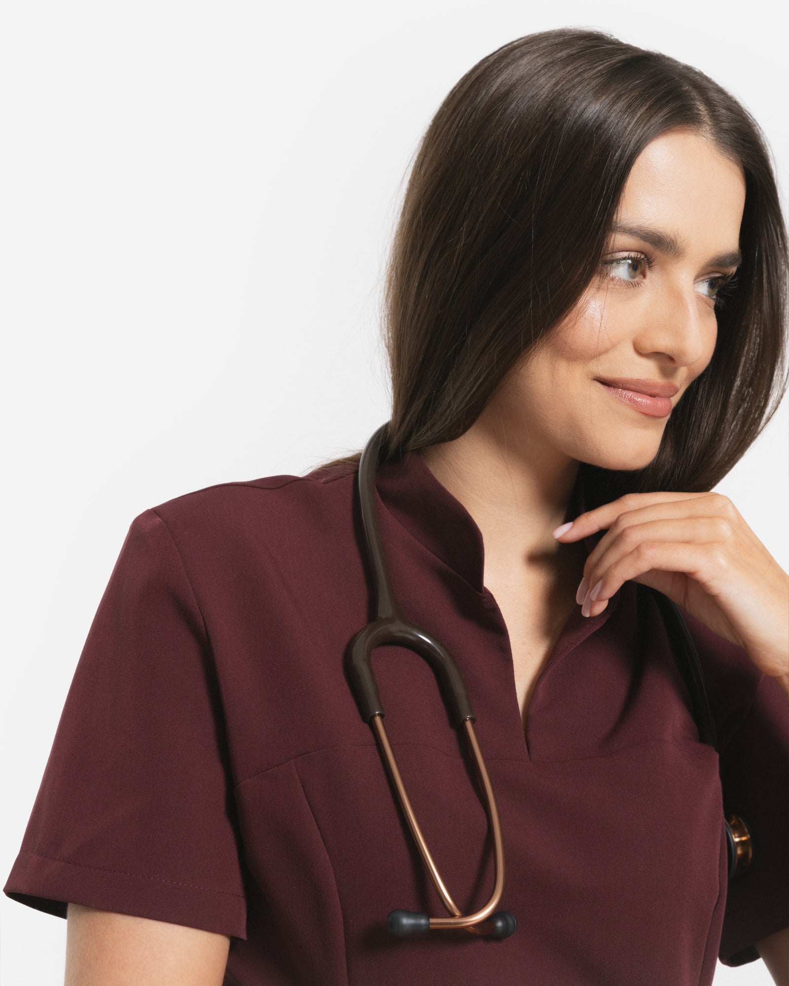 Bluzka Medyczna Damska Carrie - Burgundy