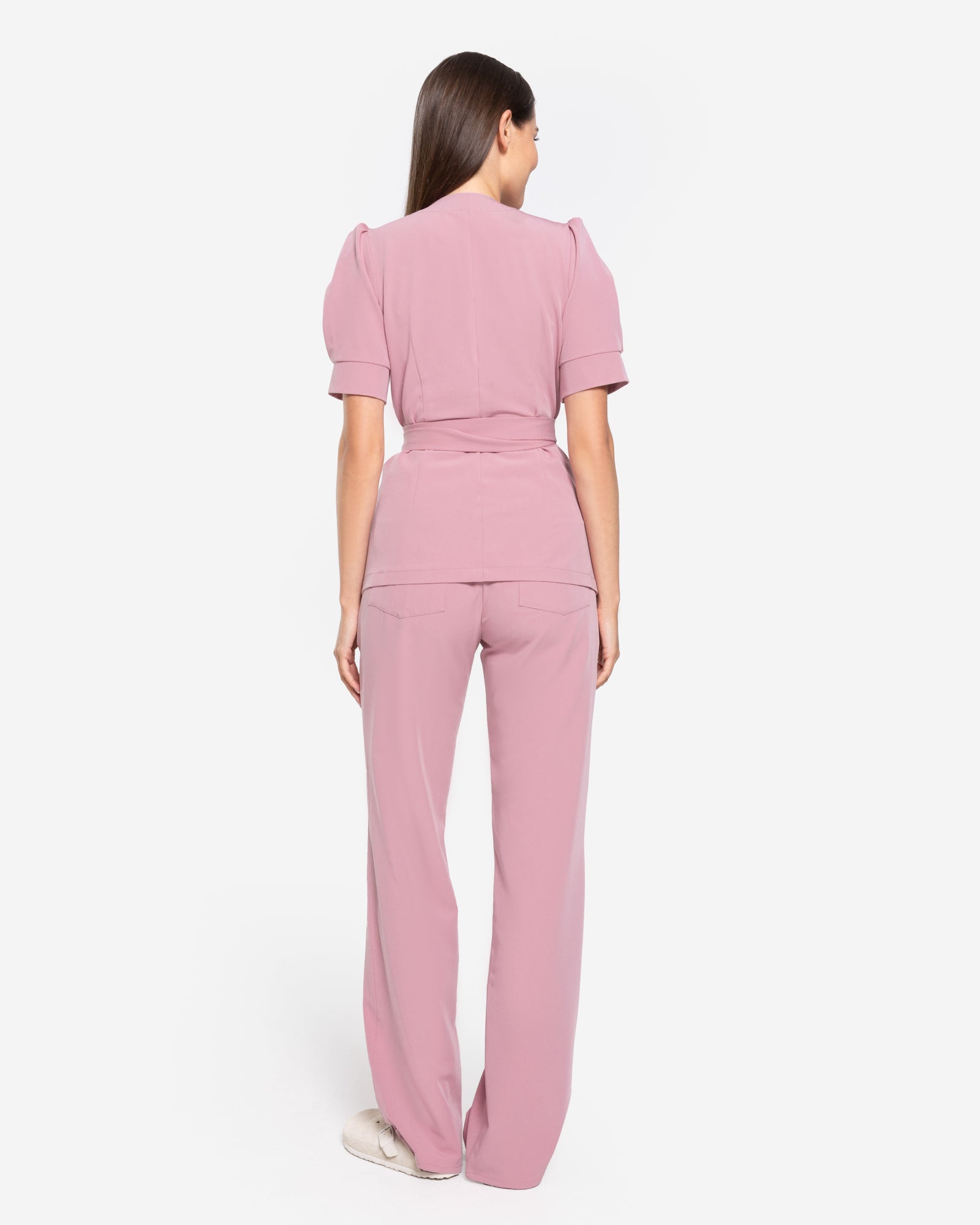 Tunika Medyczna Kopertowa - Ballerina Pink