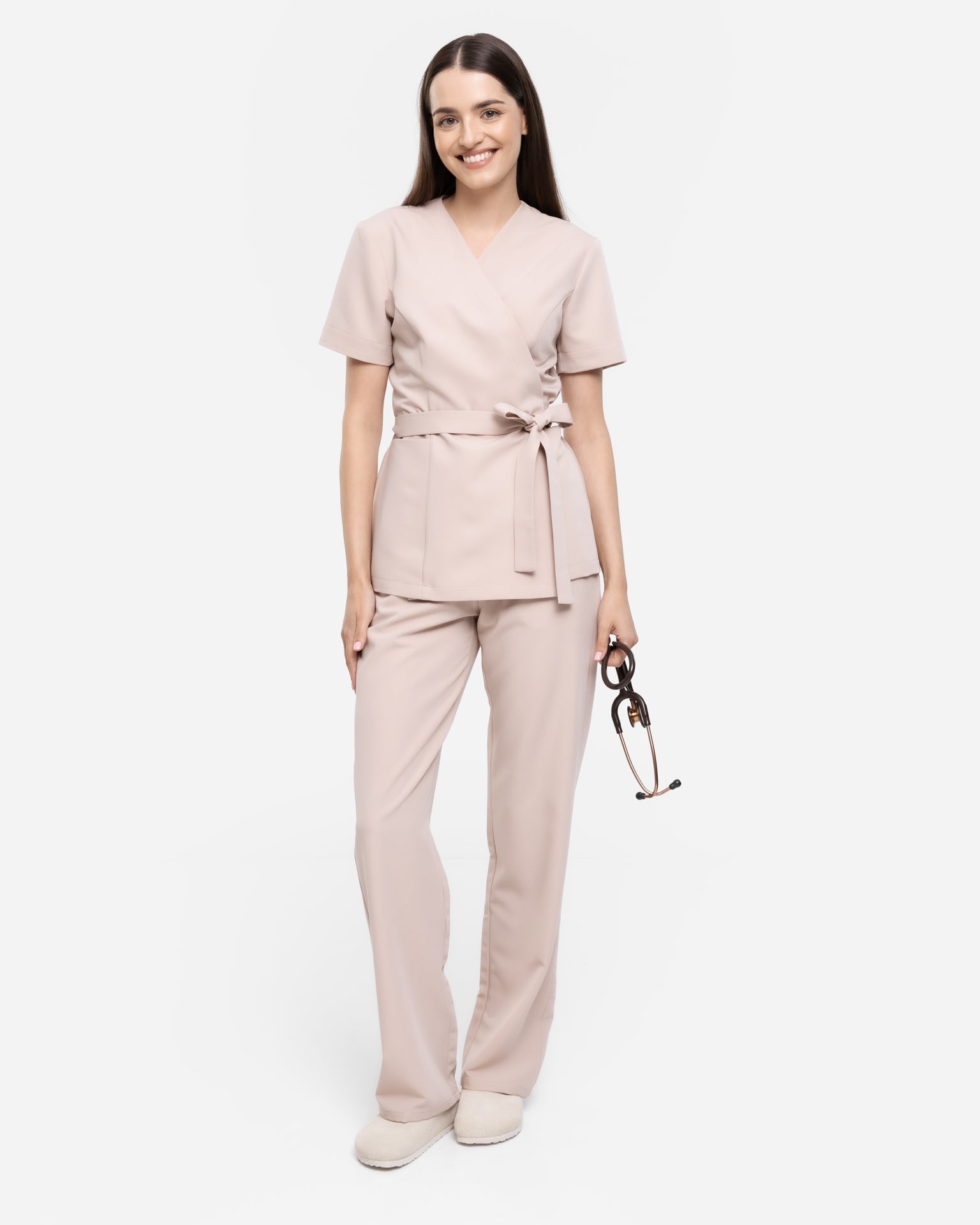 Tunika Medyczna Ella - Nude