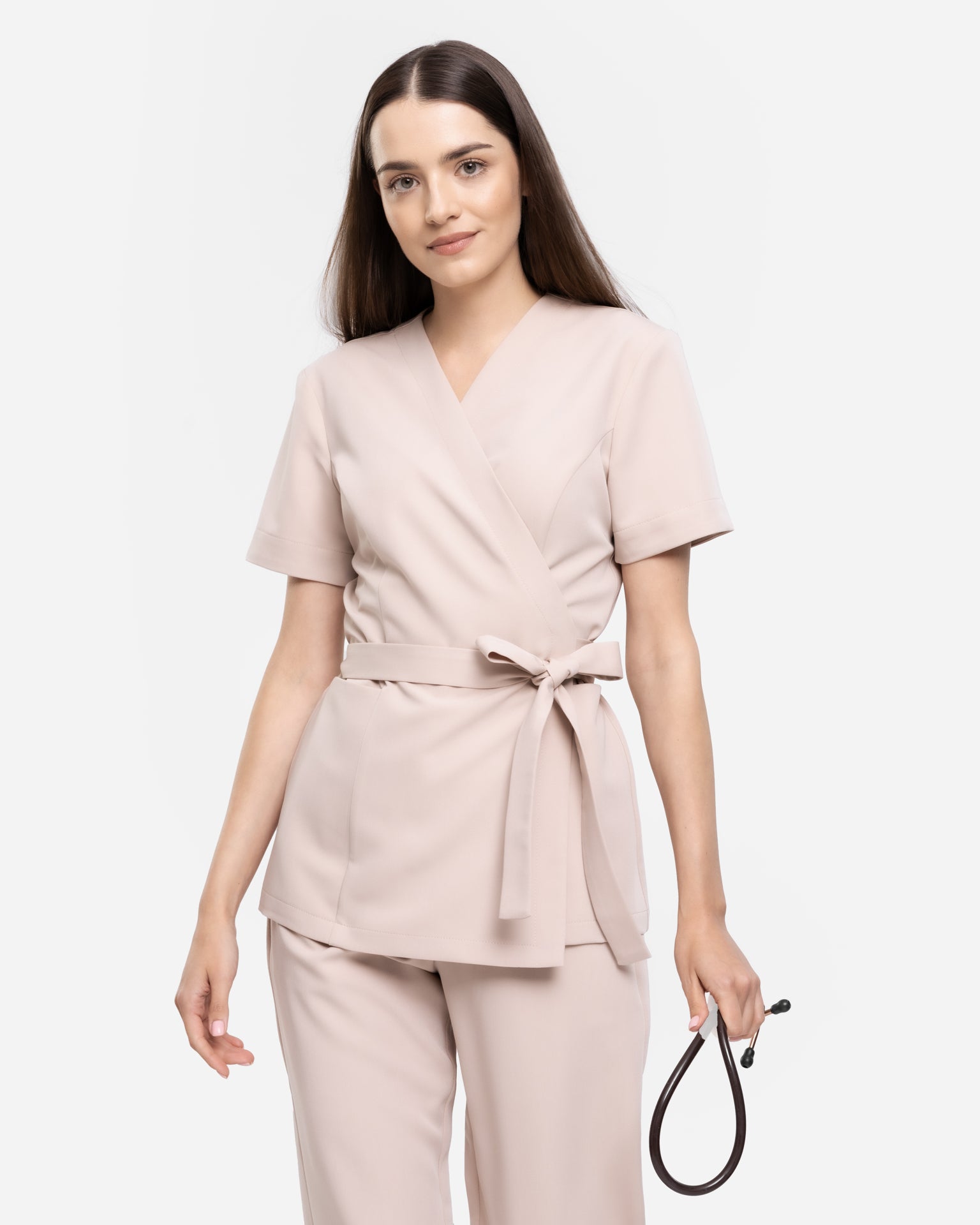 Tunika Medyczna Ella - Nude