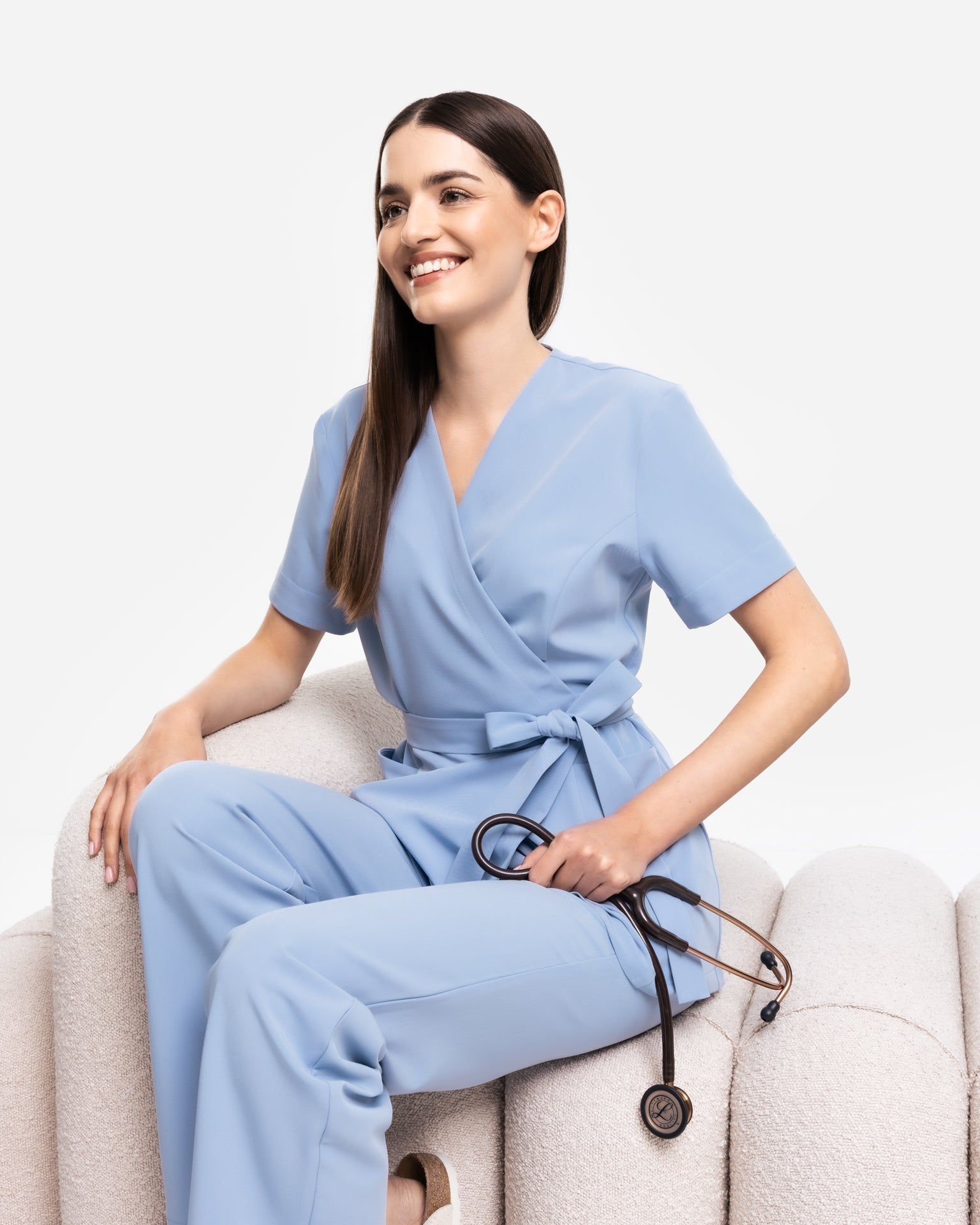 Medizinische Umschlagtunika – Ballerina Pink