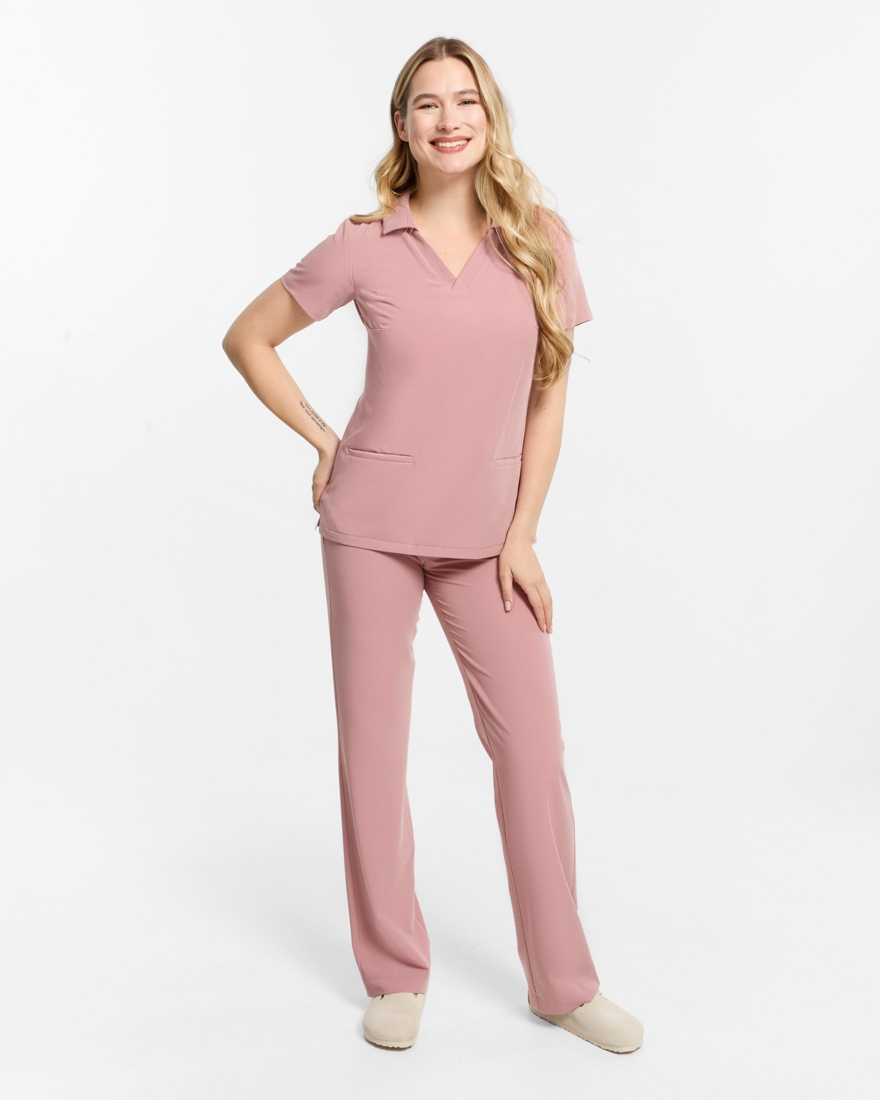 Bluzka Medyczna Damska Samantha - Ballerina Pink