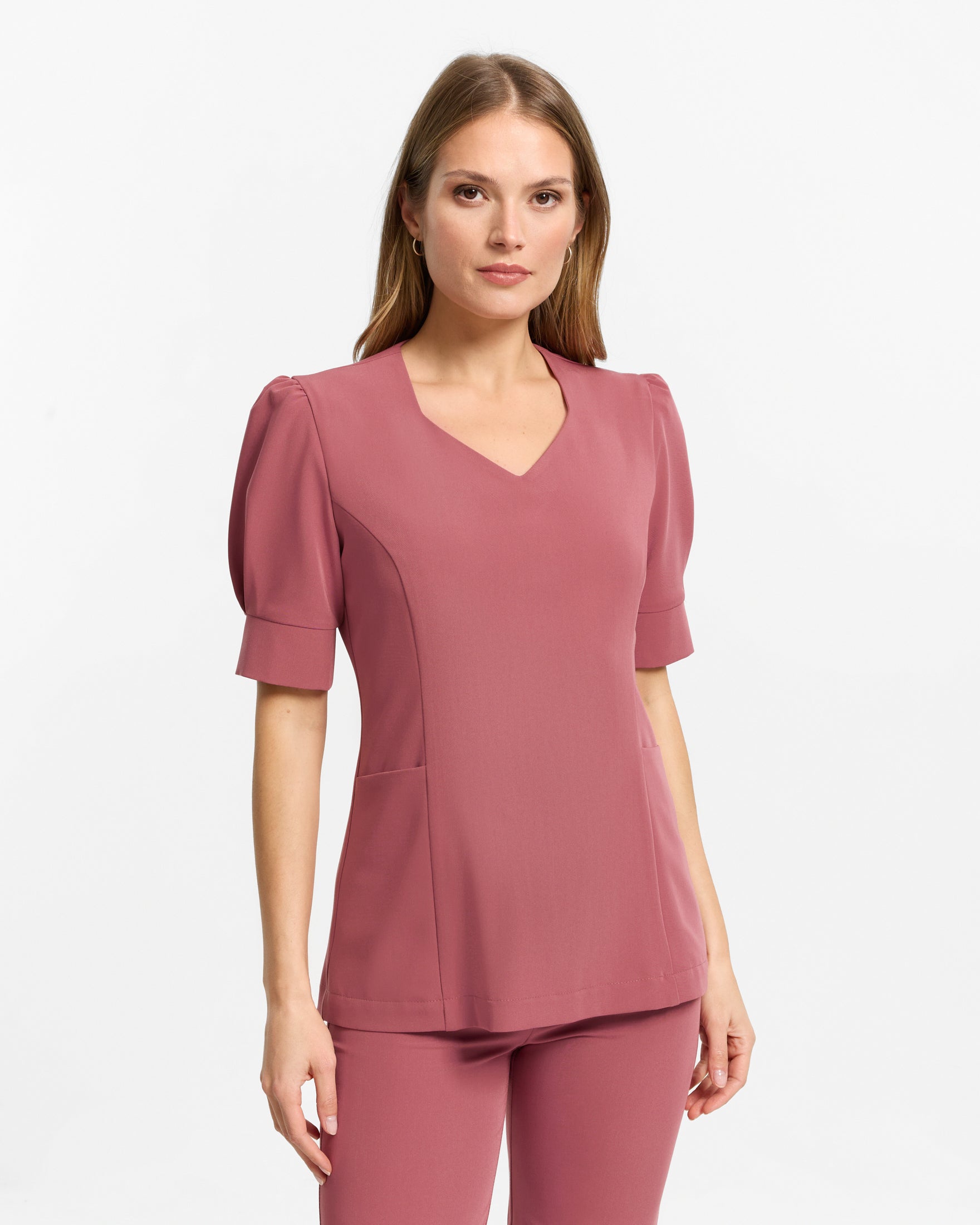 Charlotte Scrub Top - Dusty Rose