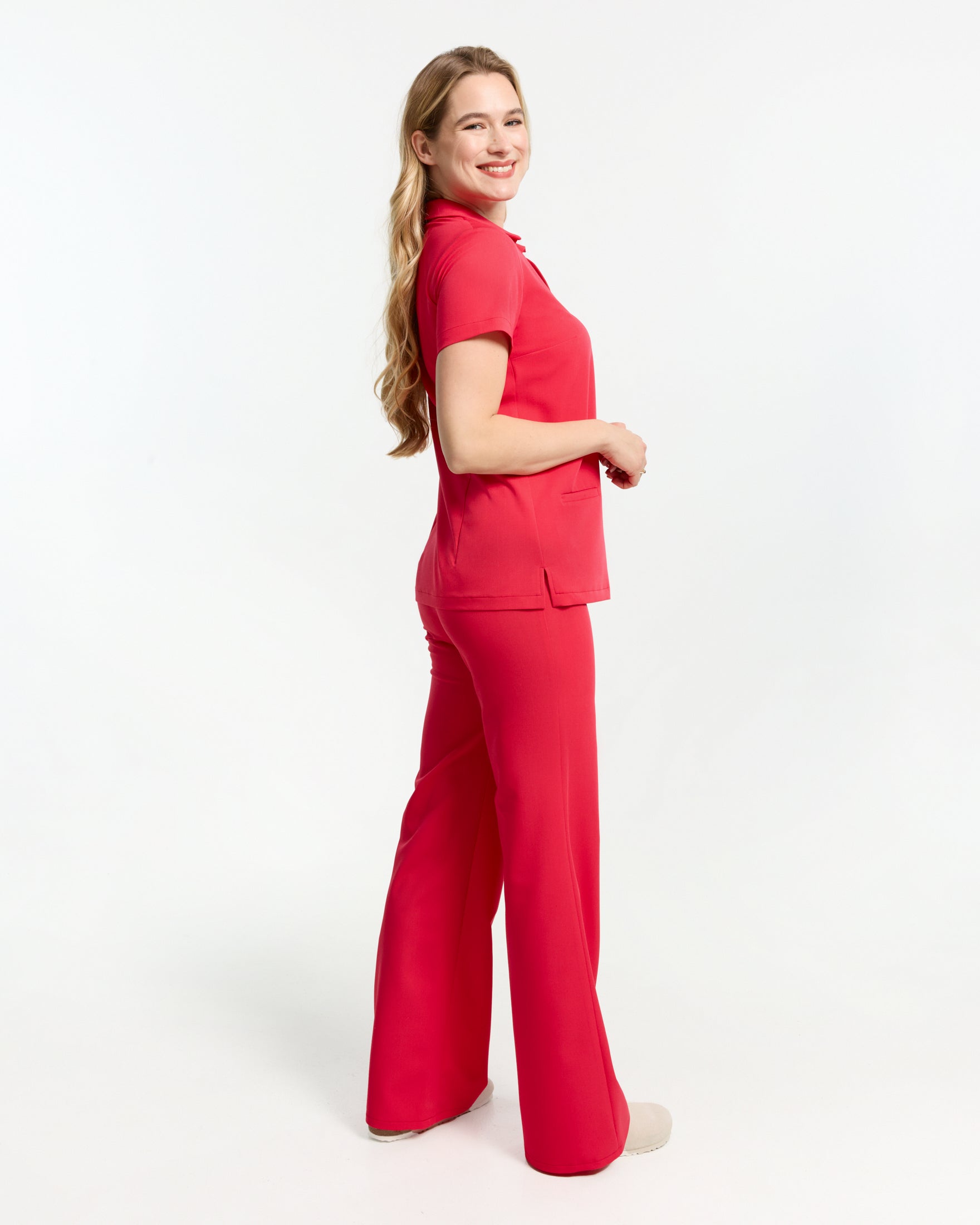 Bluzka Medyczna Damska Samantha - Raspberry