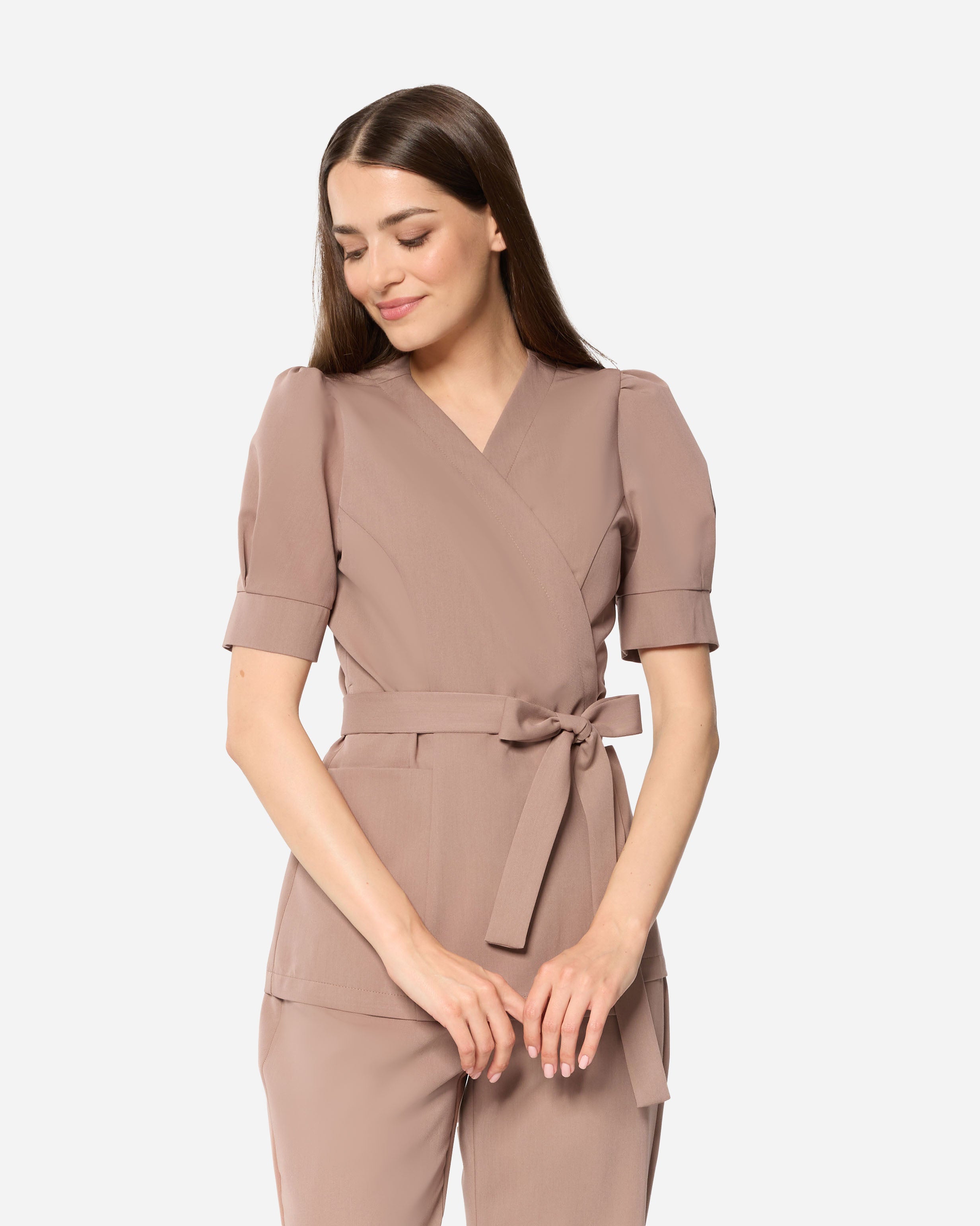 Medizinische Umschlagtunika – Ballerina Pink