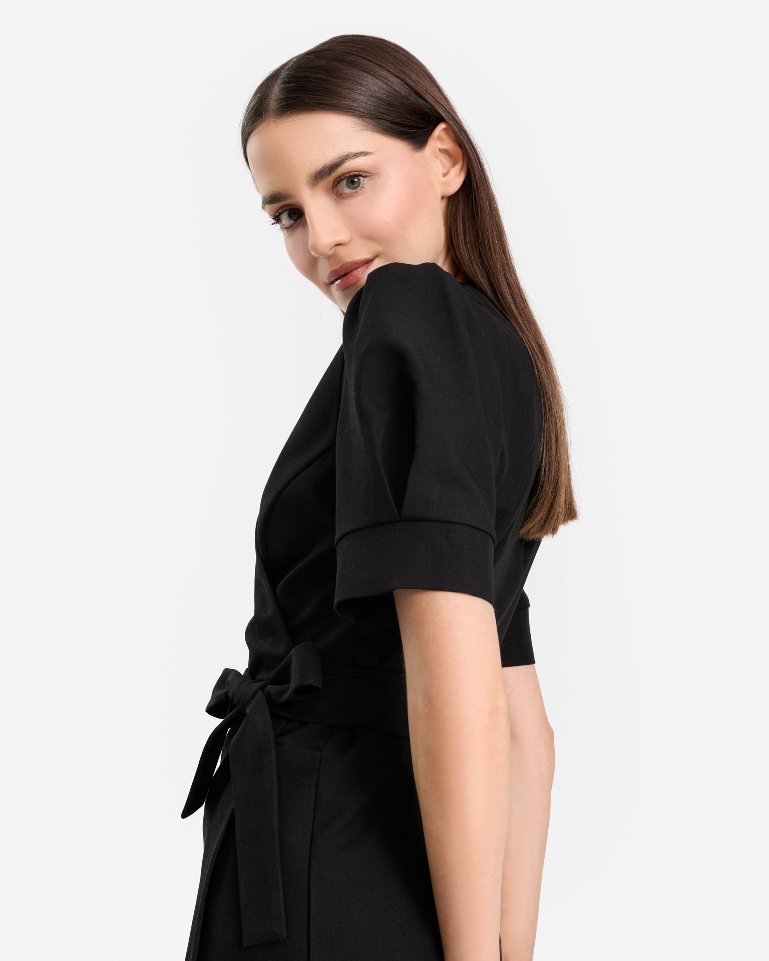 Tunika Medyczna Kopertowa - Black